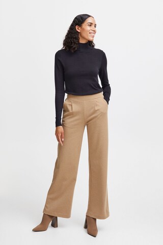 b.young Wide leg Broek ' Rizetta ' in Bruin