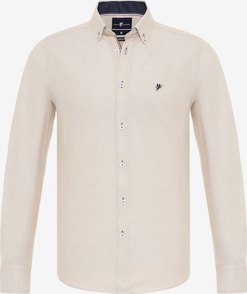 Coupe regular Chemise 'JADON' DENIM CULTURE en beige : devant