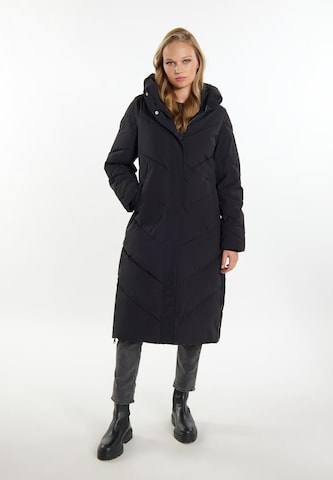 TUFFSKULL Winter Coat 'Tuffrain' in Black: front