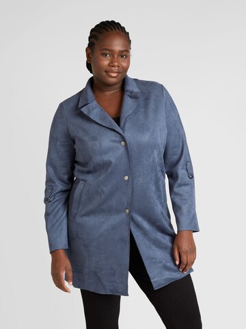 Manteau mi-saison 'JOLINE' ONLY Carmakoma en bleu : devant