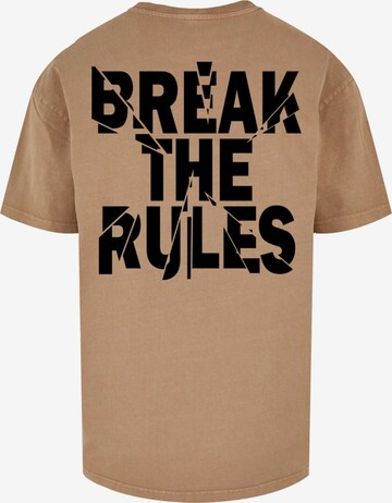 Merchcode Shirt 'Break The Rules 2' in Beige