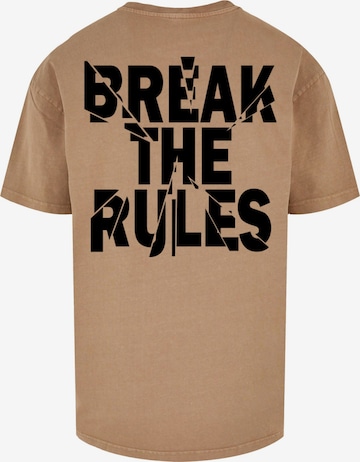 Merchcode T-Shirt 'Break The Rules 2' in Beige