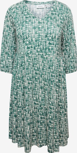 Fransa Curve Kleid 'Dina' in dunkelgrün / weiß, Produktansicht