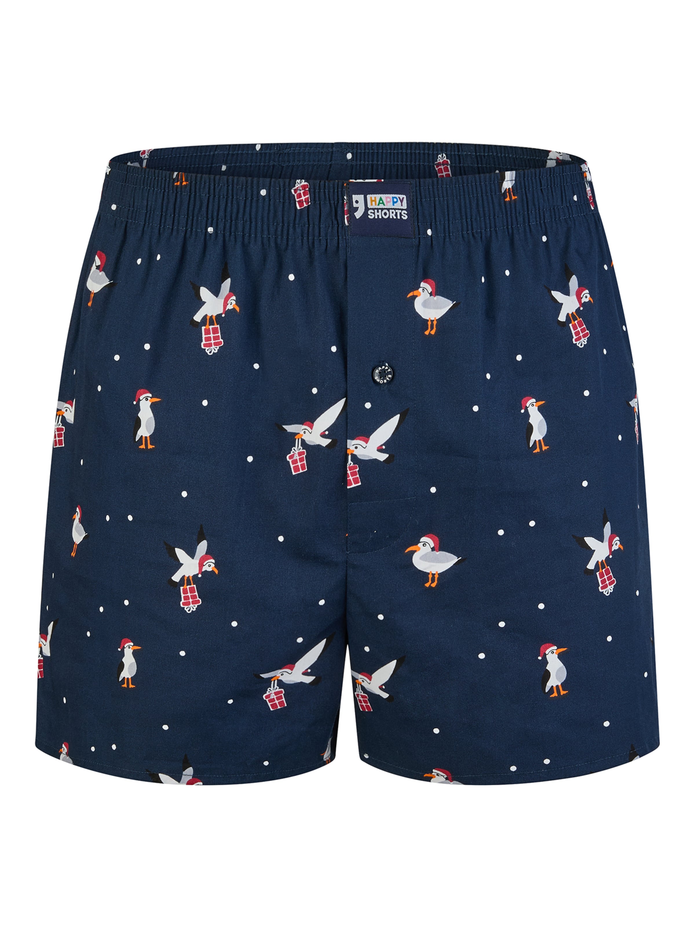 Boxers ' X-mas Shorts, Geschenk, Weihnachten, Motiv ' Happy Shorts en bleu
