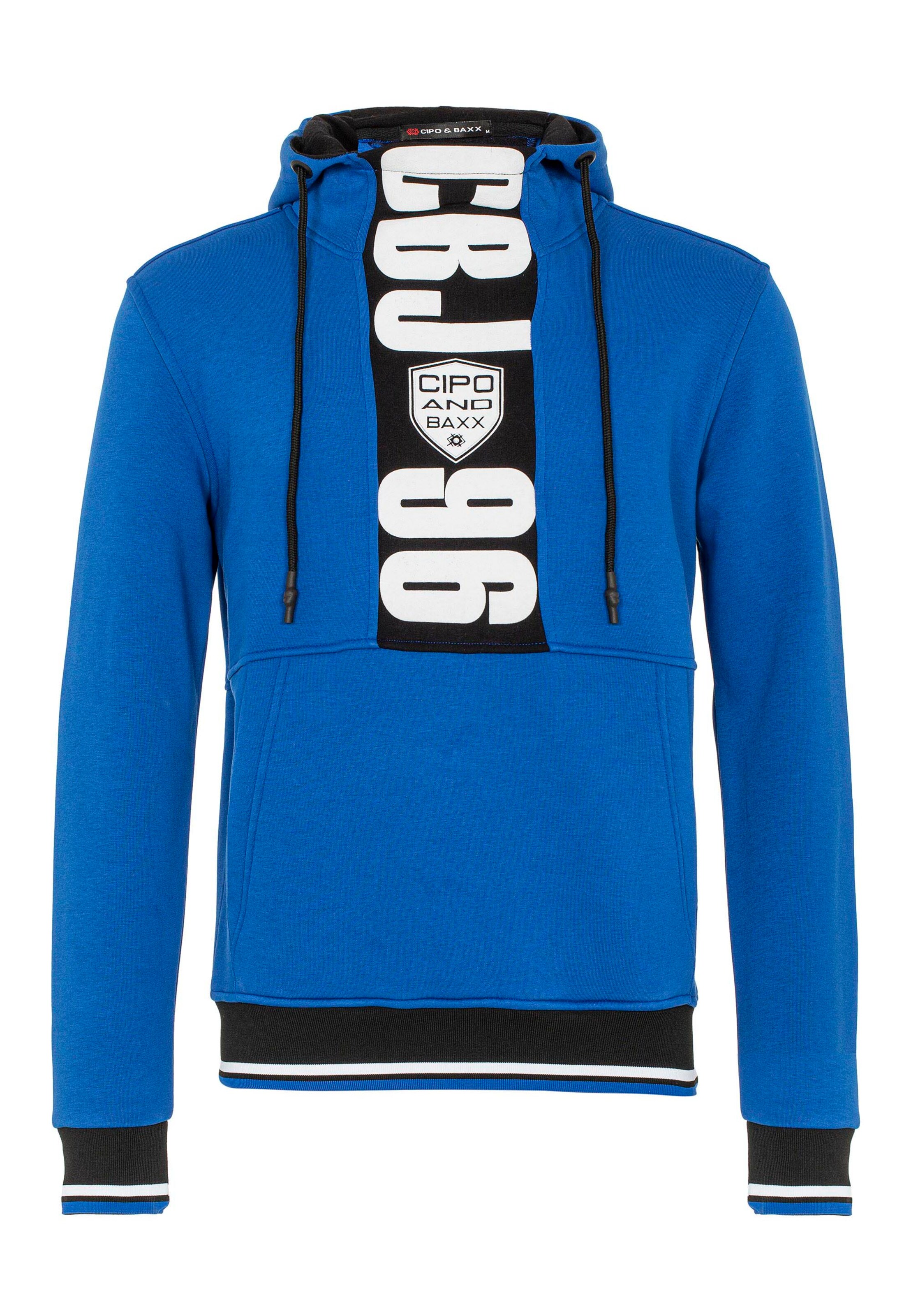CIPO & BAXX Sweatshirt in Blauw: voorkant