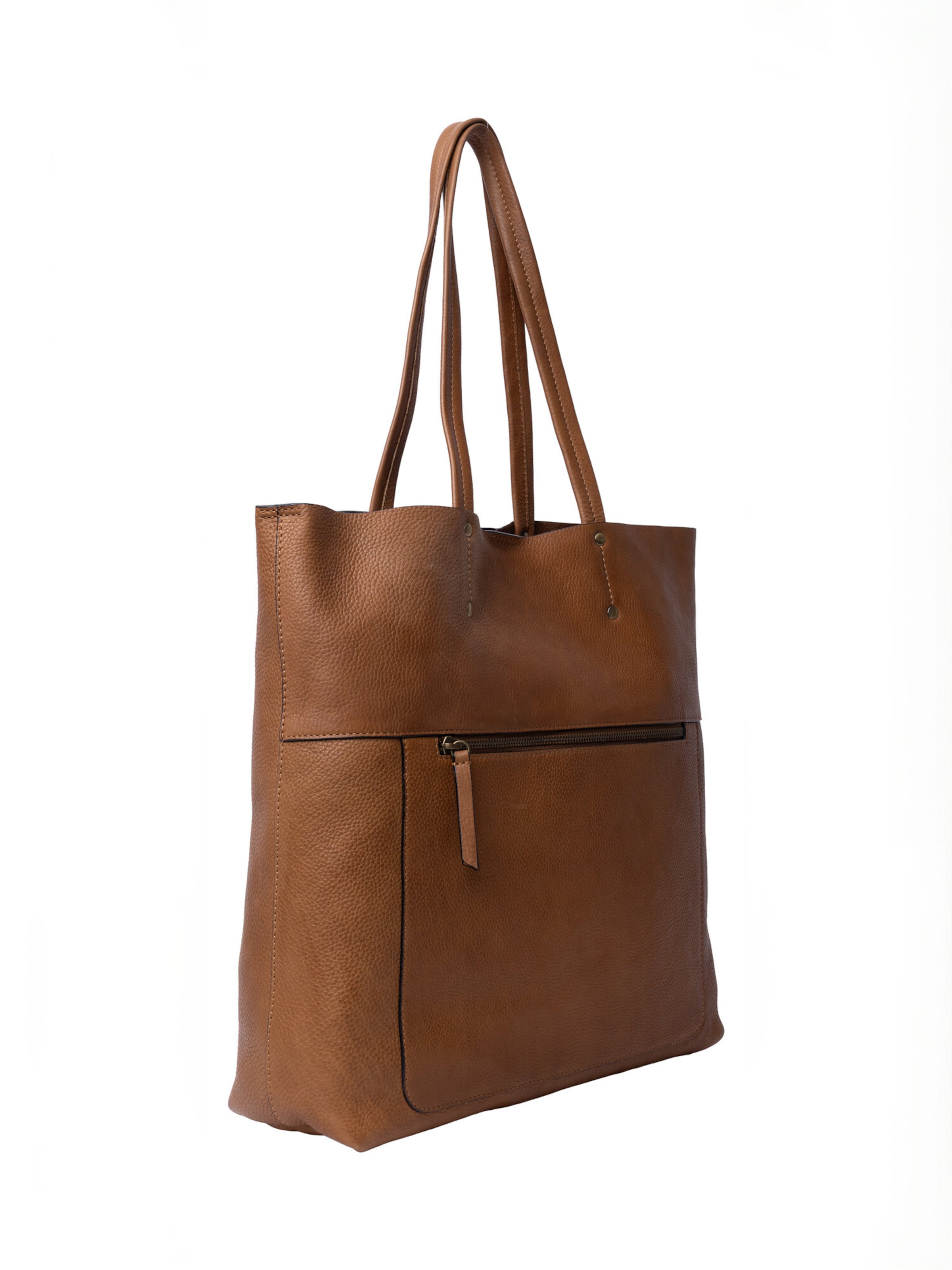 Cabas ' Sofie ' RE:DESIGNED en beige : sur le côté
