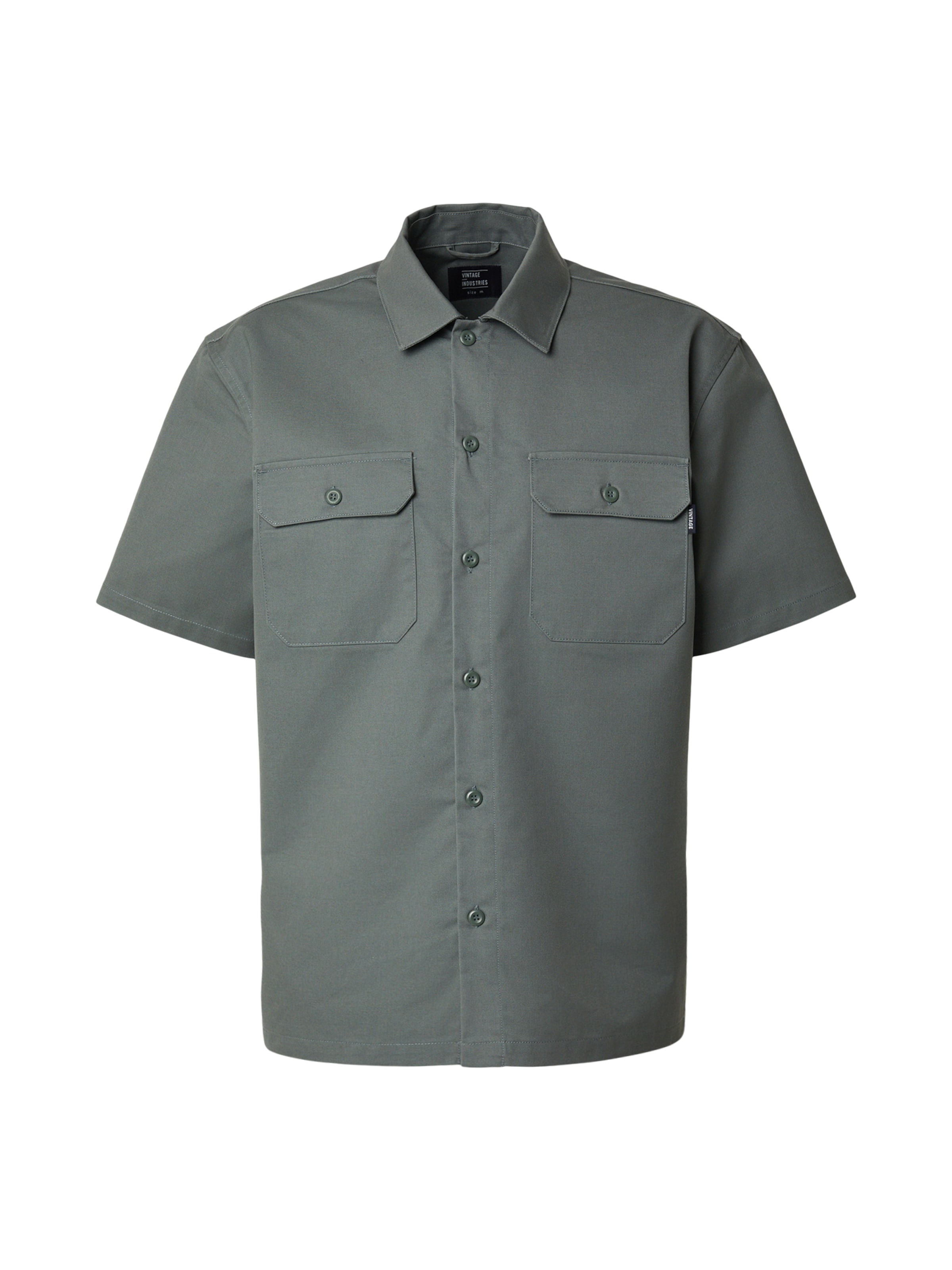 Chemise 'Dexter' Vintage Industries en vert : devant