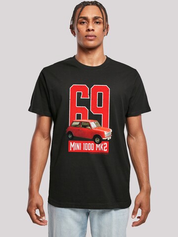 F4NT4STIC Shirt 'British Motor Heritage Austin Mini 1000 Mk2 1969' in Black: front