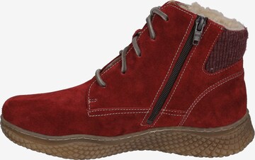 JOSEF SEIBEL Lace-Up Ankle Boots 'Amelie' in Red