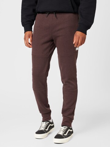 Effilé Pantalon 'Will' JACK & JONES en marron : devant