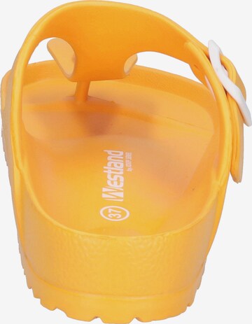 Westland T-Bar Sandals 'Martinique 02' in Yellow
