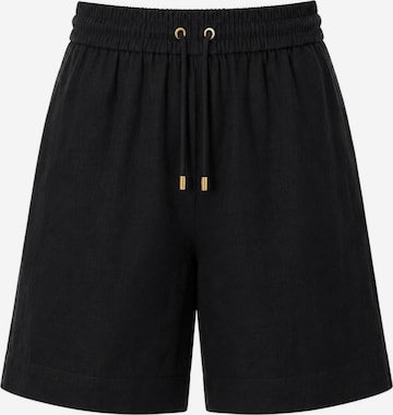 BREEZERA Wide leg Pants 'Leinenshorts' in Black: front