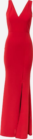 WAL G. فستان سهرة 'ROSIE' بلون أحمر: الأمام