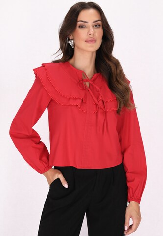 faina Bluse in Rot: Vorderseite