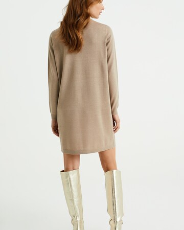 WE Fashion Knit dress in Beige