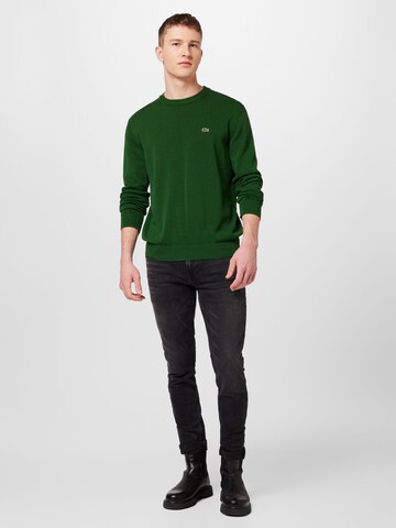 LACOSTERegular Fit Pulover - zelena boja
