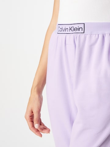 Calvin Klein Underwear Tapered Pyjamasbukser i lilla