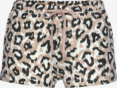 LASCANA Pyjamashorts in pink / schwarz / weiß, Produktansicht