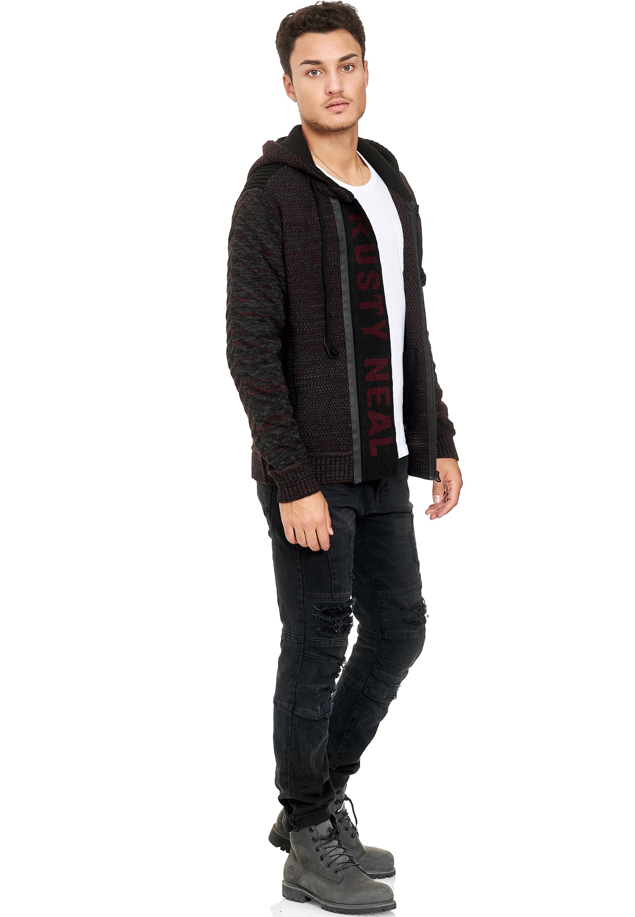 Rusty Neal Strickjacke in Schwarz