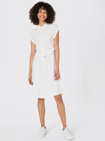 DKNY Shirt Dress in White: front