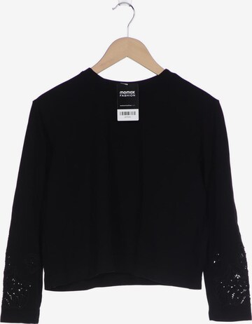 H&M Sweatshirt & Zip-Up Hoodie in S in Black: front