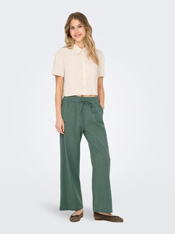 Wide Leg Pantalon 'ONLTizana' ONLY en vert