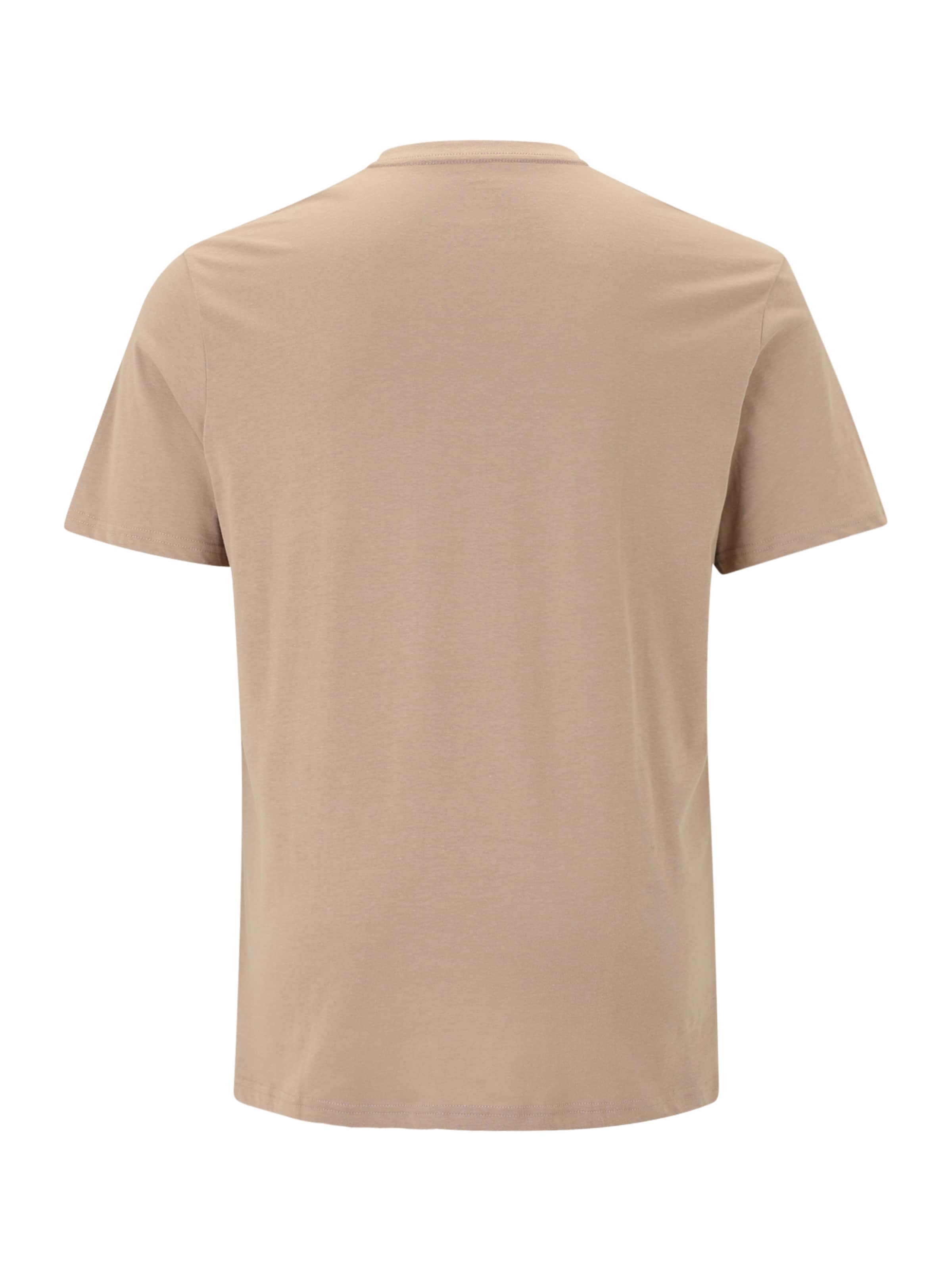Jack & Jones Plus Koszulka 'JORSKULL' w kolorze beżowy