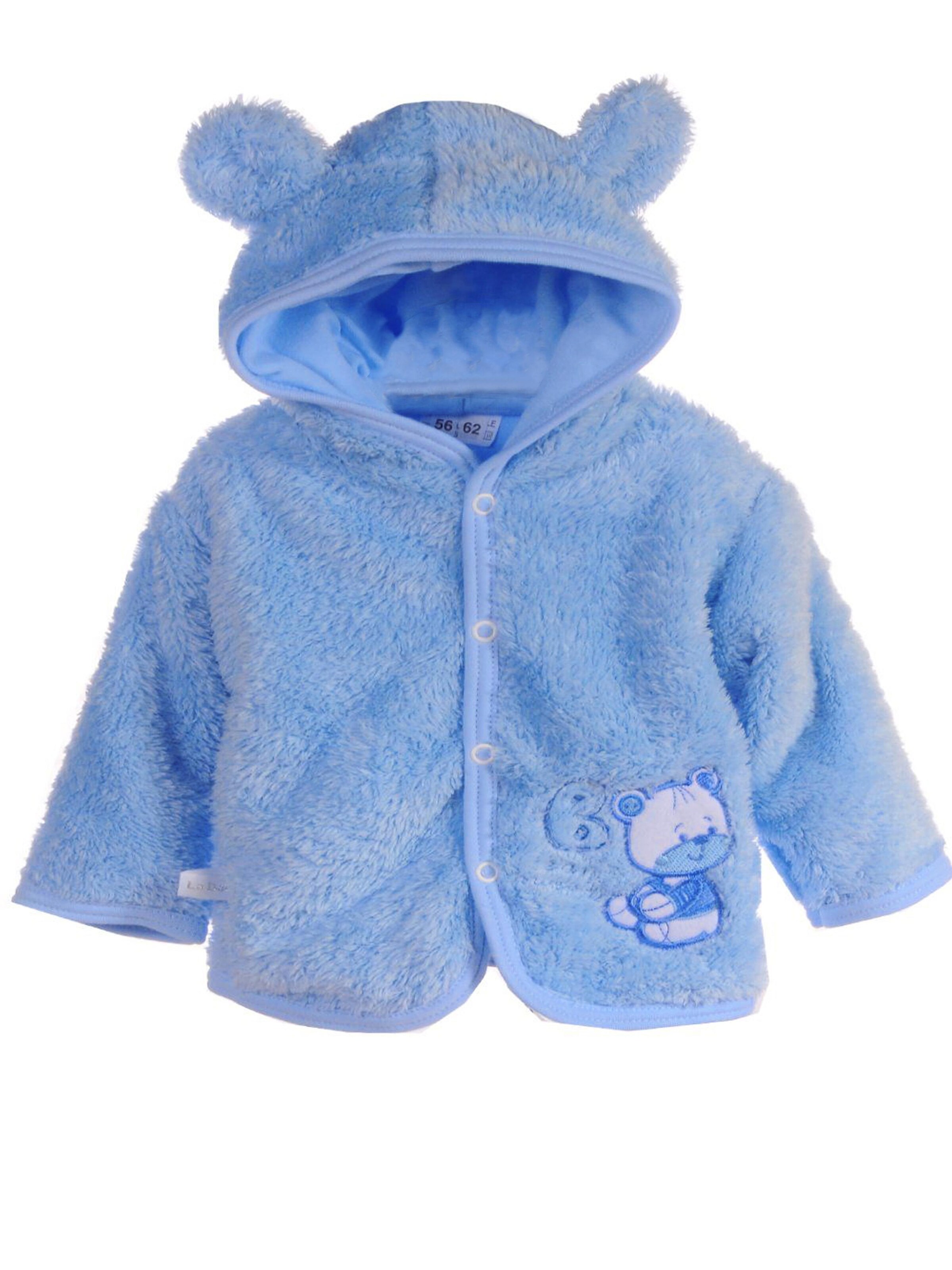 La Bortini Fleece Jacket in Blue: front