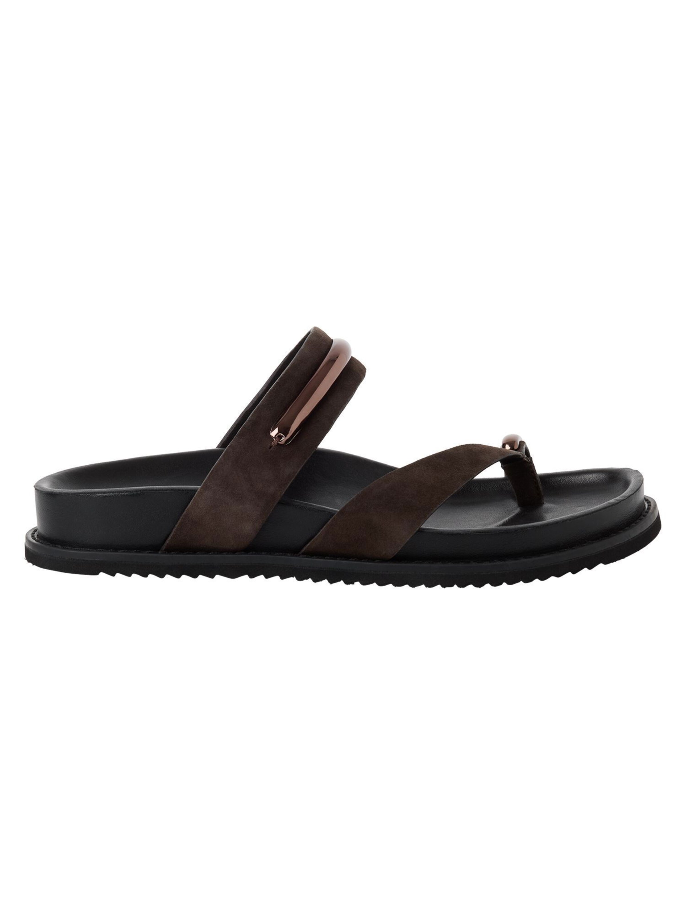 Tamaris T-Bar Sandals in Brown