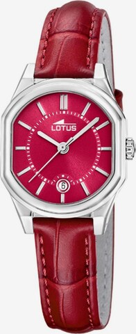 Montre à affichage analogique Lotus en rouge : devant