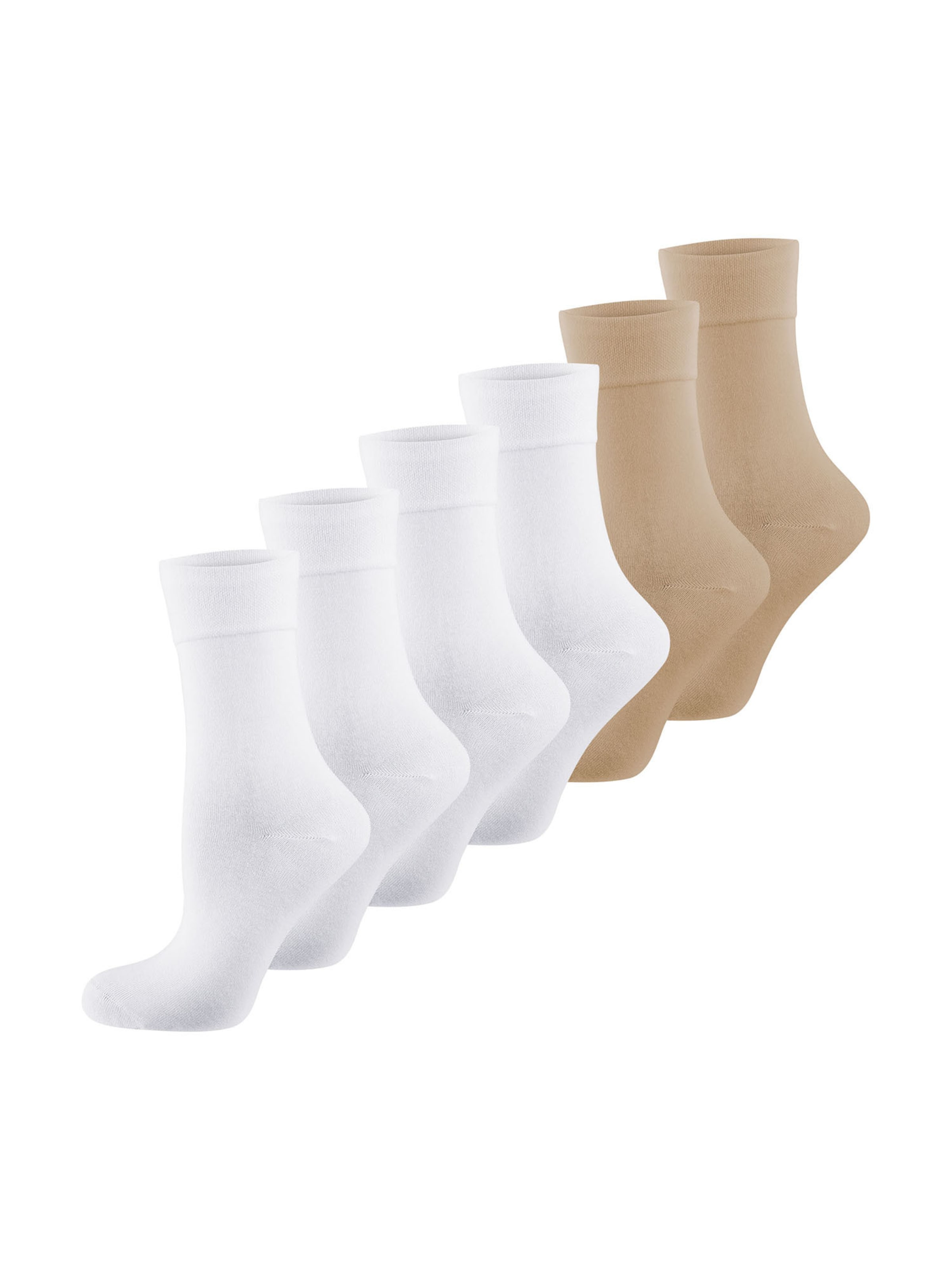 Nur Die - Calcetines ' 98 Komfortbund ' en beige: frente