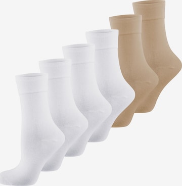 Nur Die - Calcetines ' 98 Komfortbund ' en beige: frente