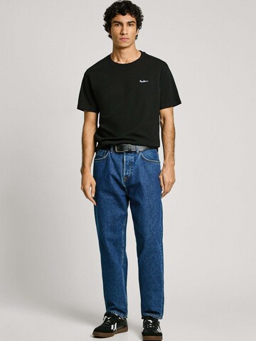 T-Shirt 'Contrast Connor' Pepe Jeans en noir