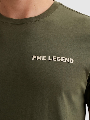T-Shirt 'PME LEGEND - T-shirt with off-placed artworks' PME Legend en vert