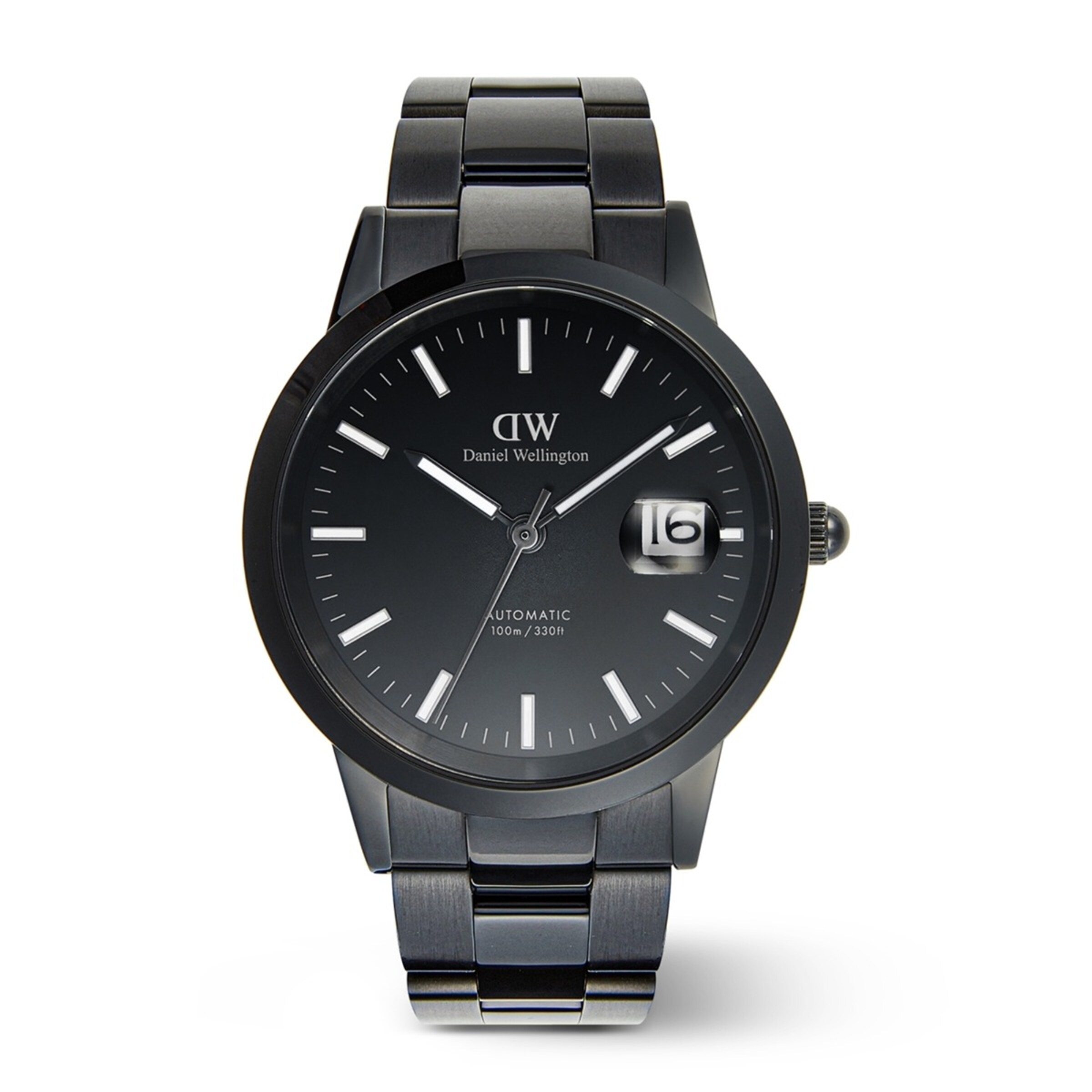 Daniel Wellington Analoguhr in Schwarz: Vorderseite