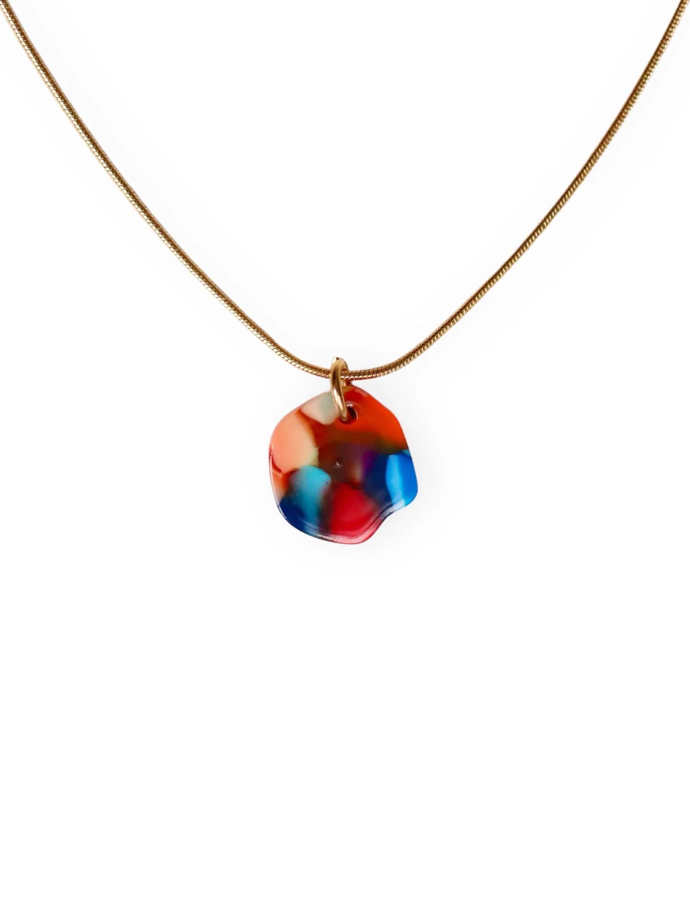 Fräulein Wunder Kette 'Acetat Alice Gold'‌‌‌‌‌‌‌ in Rot