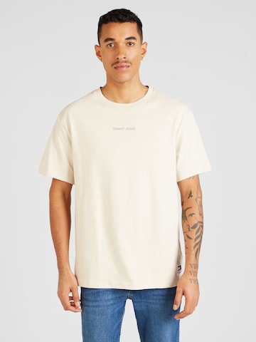 Tommy Jeans Shirt 'CLASSICS' in Beige: voorkant