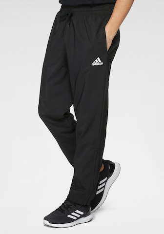 ADIDAS SPORTSWEAR Regular Workout Pants 'Aeroready Essentials Stanford' in Black