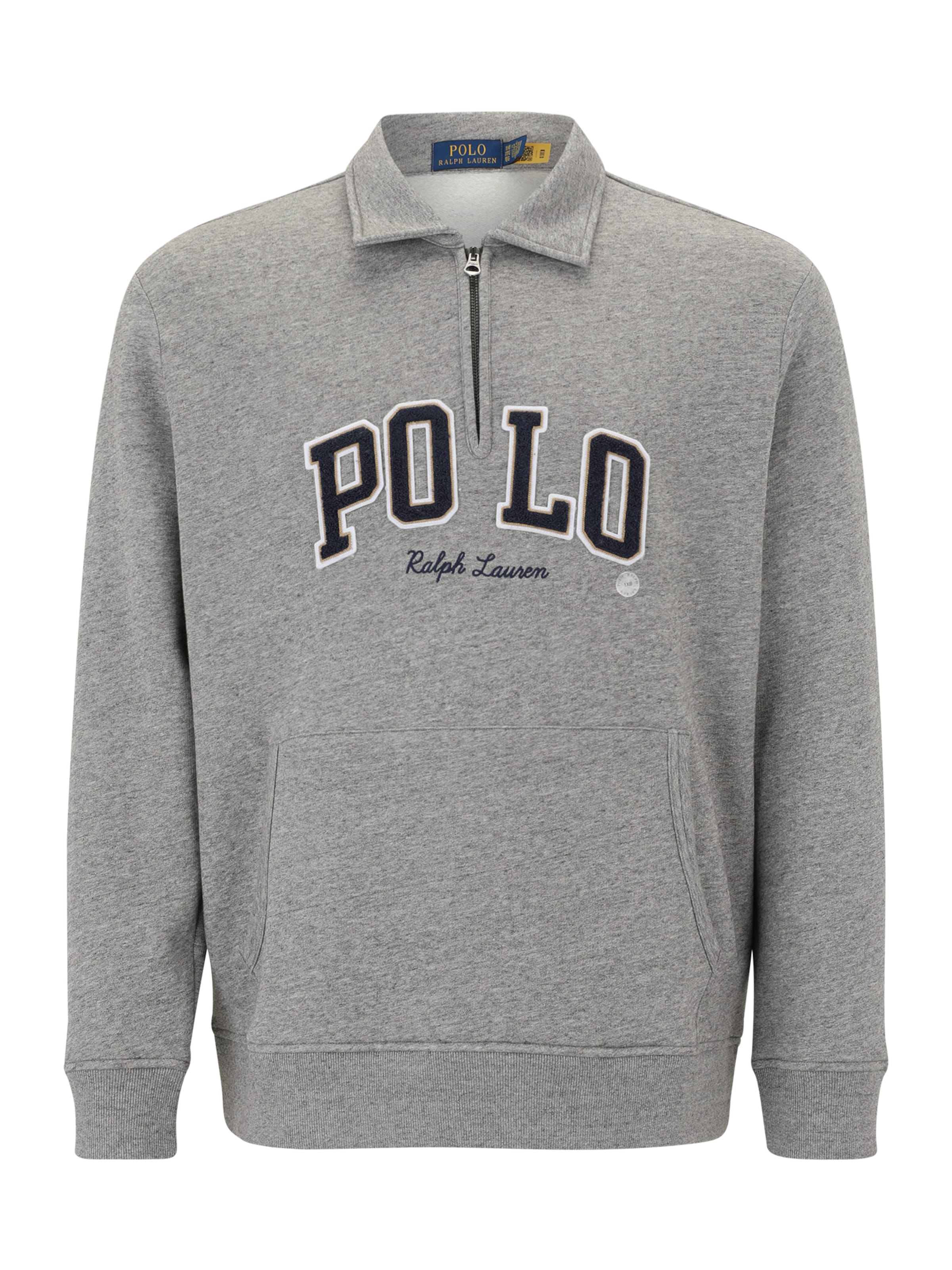 Polo Ralph Lauren Big & Tall Μπλούζα φούτερ 'SEASONAL' σε γκρι: μπροστά