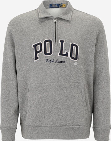 pilka Polo Ralph Lauren Big & Tall Megztinis be užsegimo 'SEASONAL': priekis