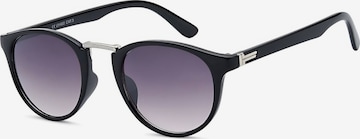 styleBREAKER Sonnenbrille 'Sonnenbrille mit runden Gläsern und Metall Nasensteg' in Grau: Vorderseite