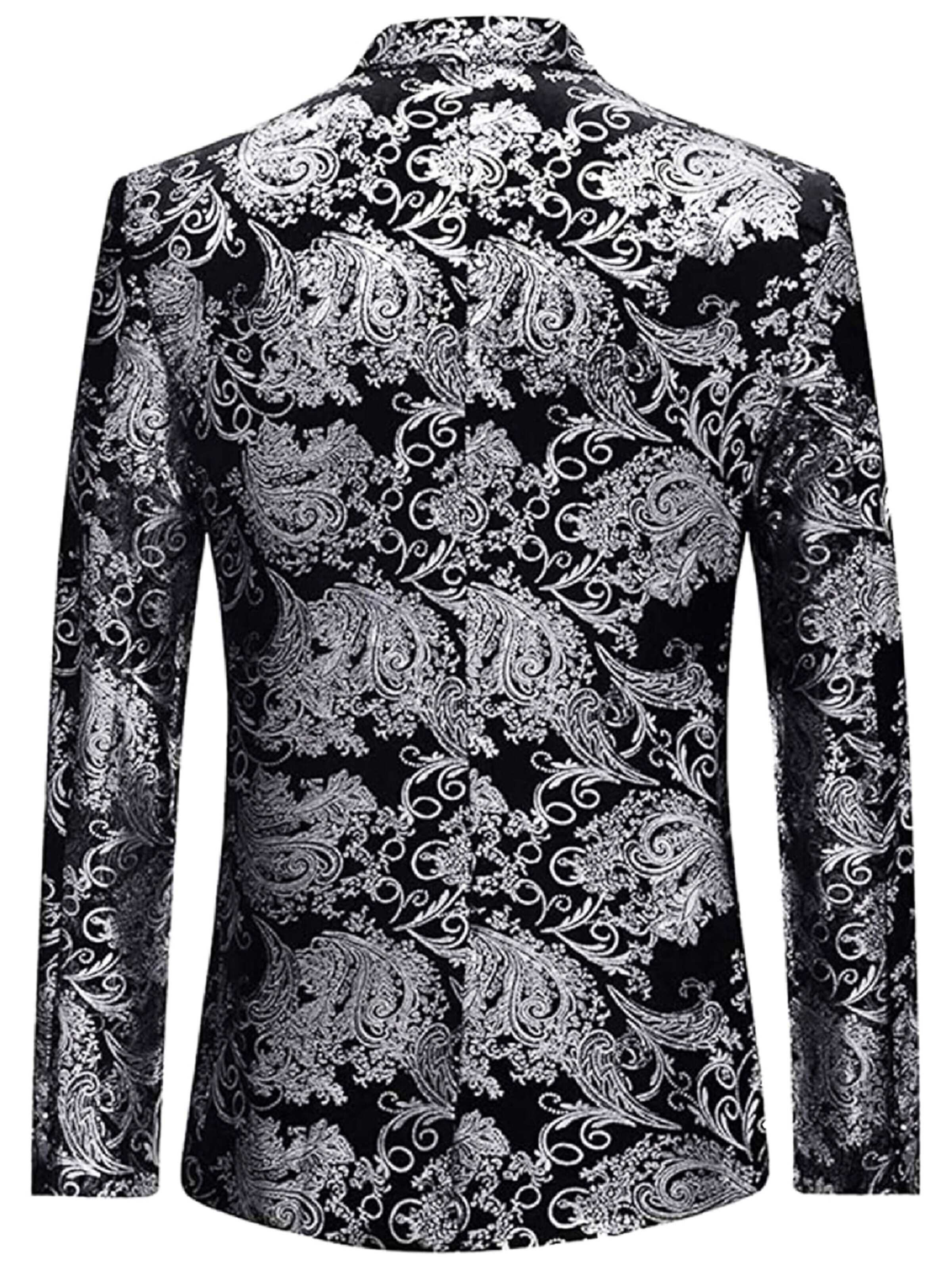 YOUTHUP Slim fit Suit Jacket 'Goldglanz' in Silver