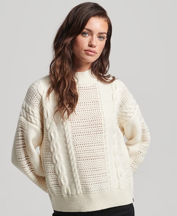 Superdry Pullover in Beige: predná strana