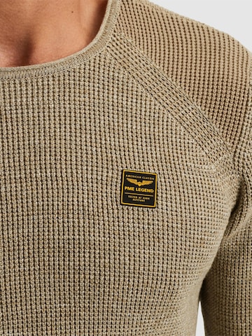 PME Legend - Jersey 'Pullover with flight pocket' en beige