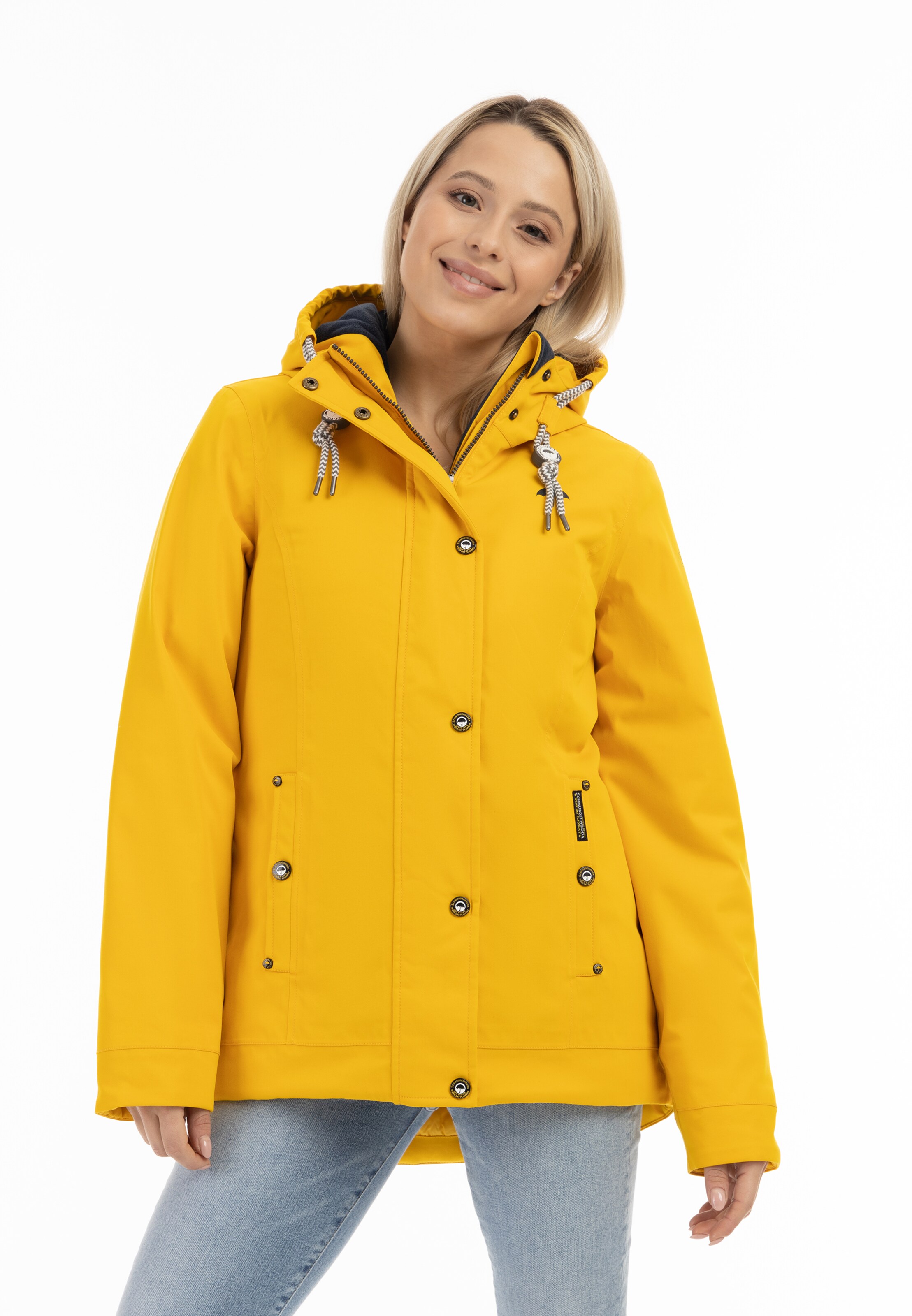 Giacca funzionale di Schmuddelwedda in giallo: frontale