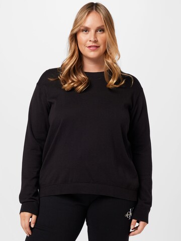 Calvin Klein Curve Sweater in Black: front