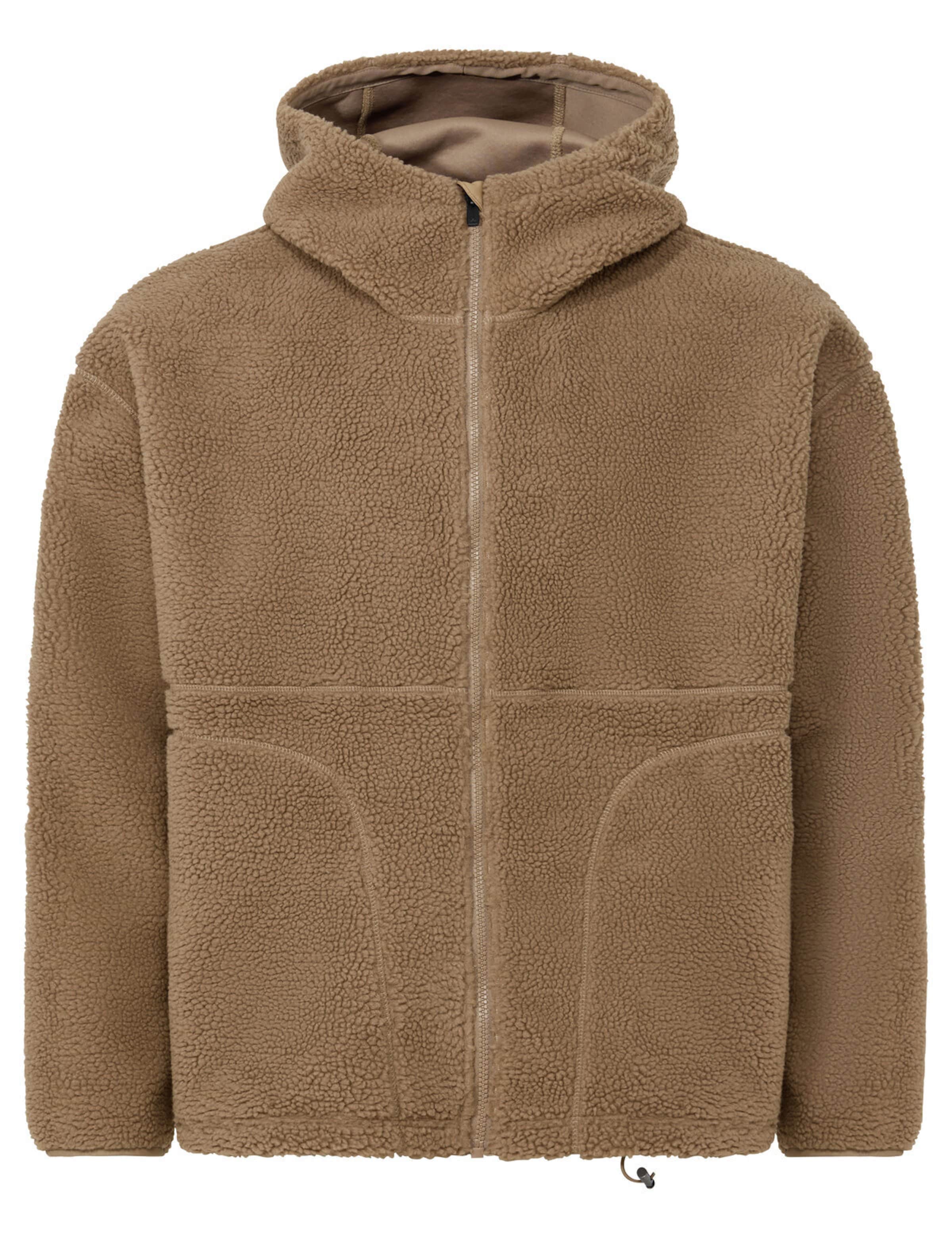 VAUDE Athletic fleece jacket 'Manukau IV' in Beige: front