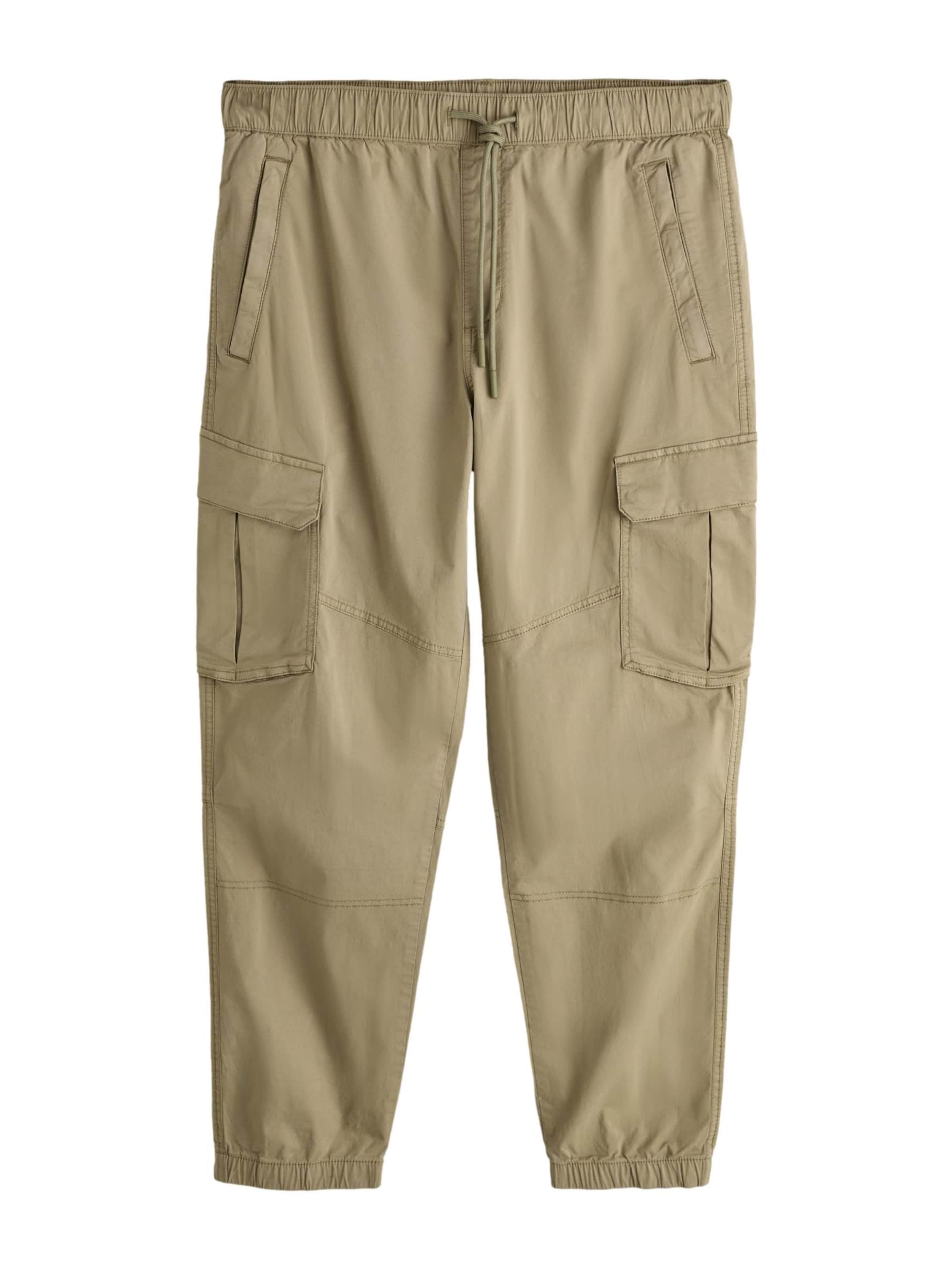 Next Tapered Cargobroek in Beige: voorkant