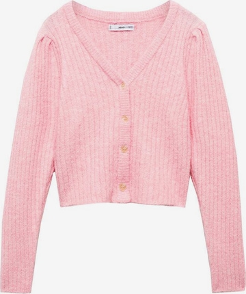 MANGO Gebreid vest 'Pomme' in Roze: voorkant