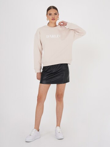 FRESHLIONS Sweatshirt  'DARLIN' in Beige